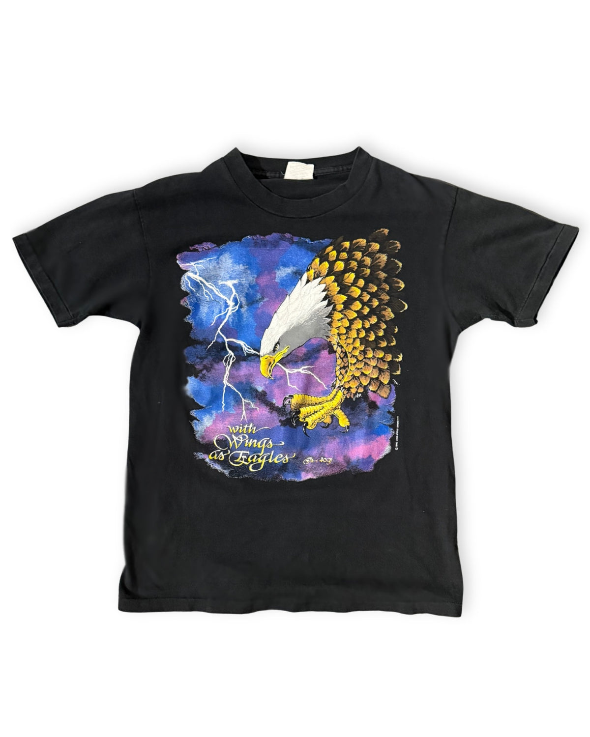 Vintage black eagle lightning Wings as Eagles T-shirt